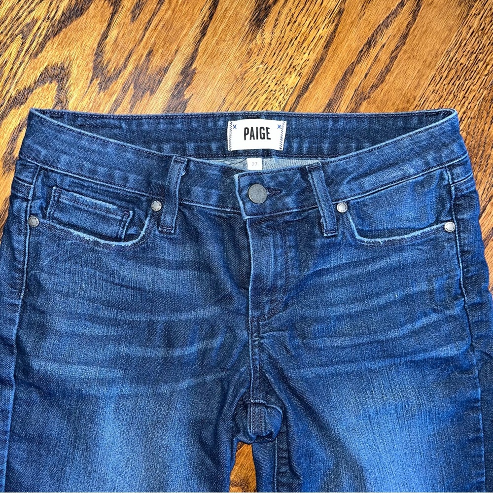 PAIGE Women's Dark Blue Jeans Kylie Crop